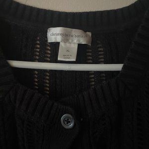 Black Button-Up Sweater